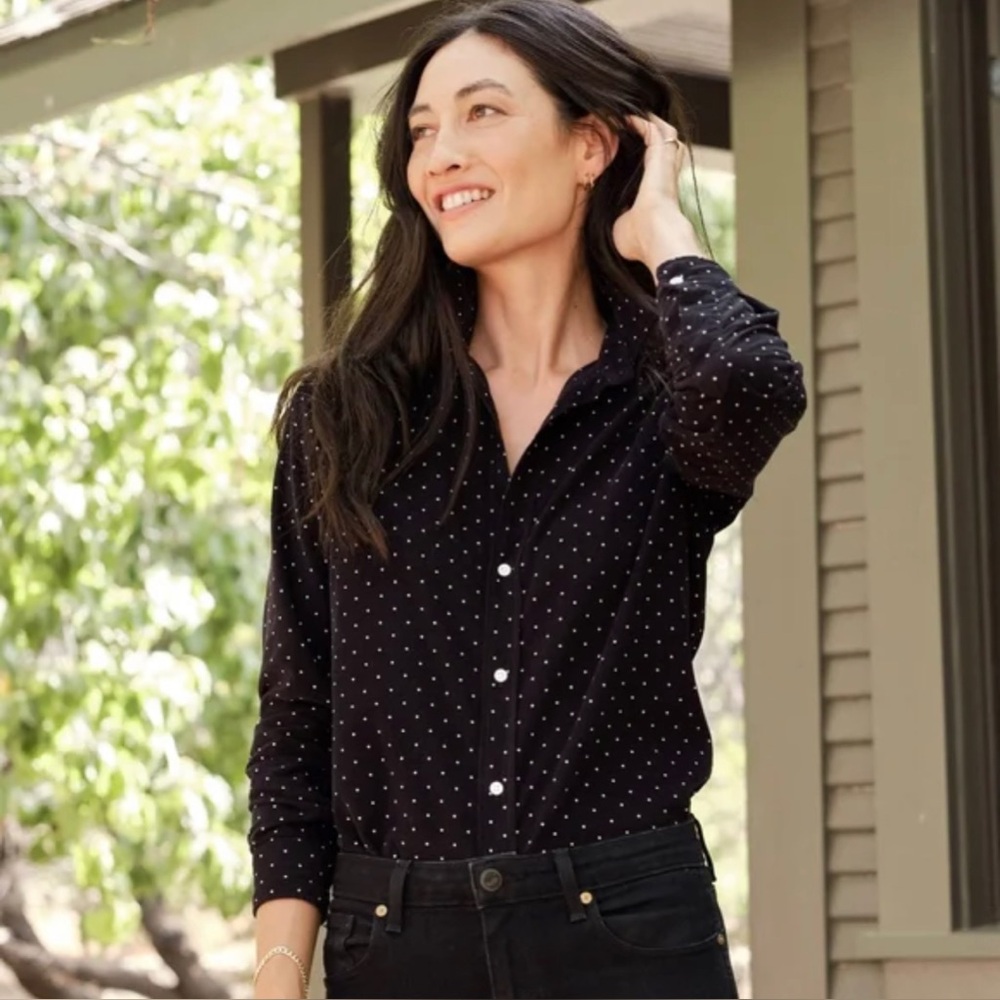 Frank & Eileen Frank Corduroy Polka Dot Button Down Shirt